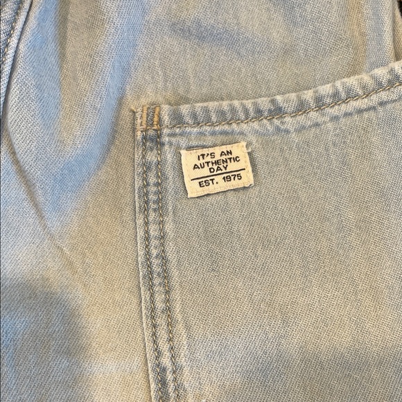 Zara Kids Blue Denim and Brown Striped Shorts - Picture 9 of 9